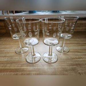 Vintage Javit wine glasses set of 4
